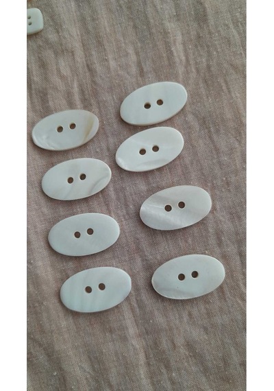 Doğal Trokas Hakiki İnci Midye Kabugu Düğme -10 Mm 15 Adet