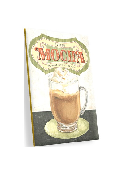 Cakasepetim Eski Mocha Afiş Görseli Ahşap Mdf Tablo