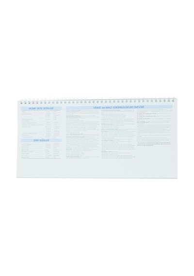 Keskin Color 2023 Aj-66 Haftalık Masa Ajandası, Çizgi, 16x33,5 Cm Çok Renkli