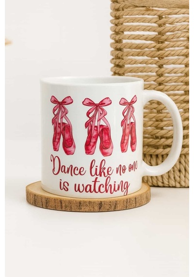 Dance Like Temalı Kupa Bardak Beyaz