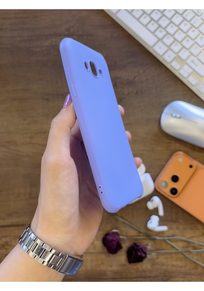 Samsung J7 2015 Uyumlu Kamera Korumalı Darbeye Dayanıklı Renk Atmayan Fab Silikon Kılıf Lila