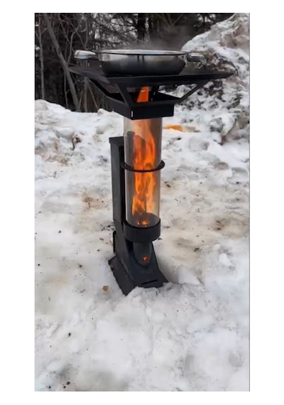 Realx Portatif Mini Camlı Pelet Soba