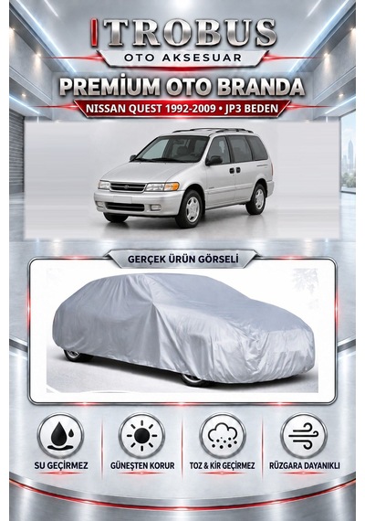 Nissan Quest Phev 1992-2009 Uyumlu Premium Araba Brandası Oto Branda Jp3 Beden