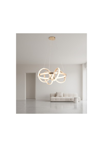 Sıla Eskitme Ledli Modern Avize Gold