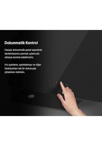 Tecna DA 671EB Dokunmatik Dekoratif Camlı Davlumbaz