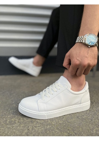 Aymood Jy165 Elite Bağcıklı Cilt Erkek Günlük Sneaker Ayakkabı Cbt - Beyaz