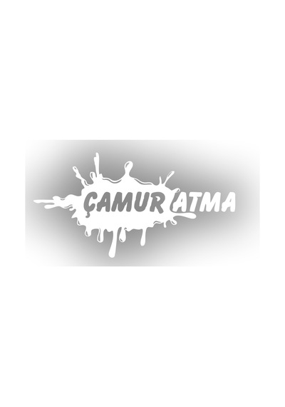 Çamur Atma Araba Sticker 17x17 Cm Beyaz