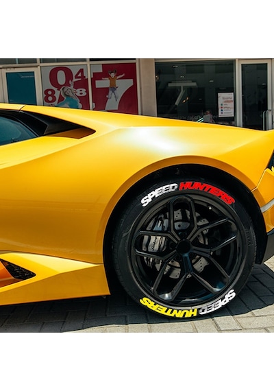 Çift Renk Speedhunters Lastik Yazısı 2.5 Cm Ürün 4 Adet Araç Motorsiklet Lastik Sticker