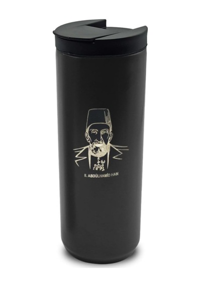 Tusah Abdülhamit Desenli Çelik Termos Mug 500 Ml Tek Ebat Siyah 521sa Çok Renkli