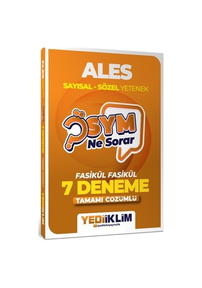 2027 Ösym Ne Sorar Ales Tamamı Çözümlü Fasikül 7 Deneme / Kole...
