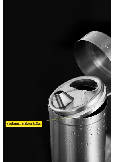 304 Çelik Silver 1000 Ml Yağdanlık Sosluk Ve Sirkelik Cin996by