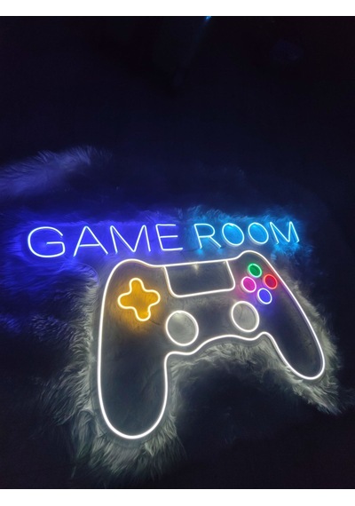 Game Rooom Gamer Playstation Neon Led Tabela 80x50cm