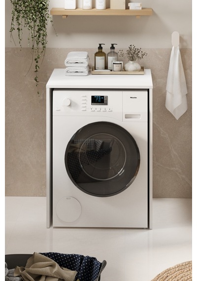 Çamaşır Makinası Dolabı Kurutma Makinası Dolabı Banyo Dolabı Pınar Beyaz Beyaz
