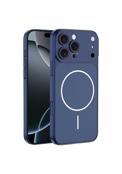 Zore Apple iPhone Uyumlu 14 Pro Kılıf Omsy M-safe Şarj Özellikli Kamera Korumalı Spark Kapak - Turuncu