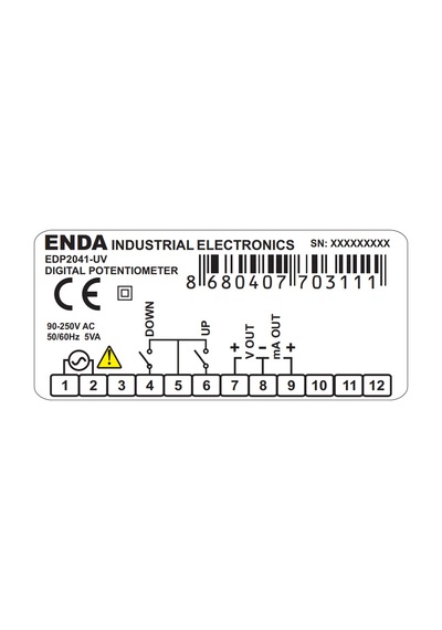 Enda Edp2041-lv ,77x35mm 24vac/dc Analog Çıkış Dijital Pot.