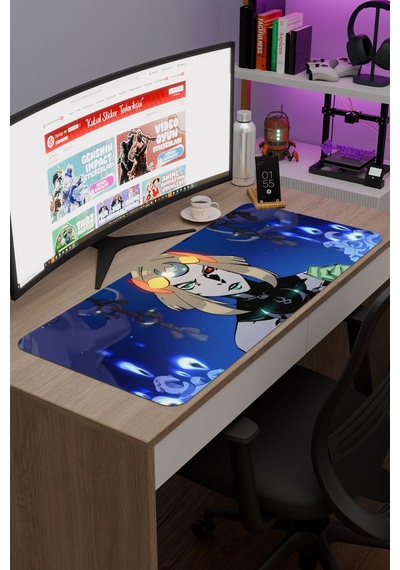 Hades 2 Kaymaz Dikişli Kauçuk Oyuncu Mousepad V3 - 90x40 Xxl Gaming Mouse Pad Fare Altlığı