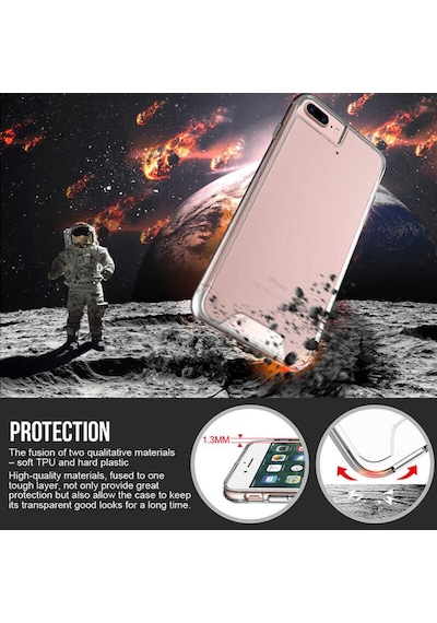 Apple Uyumlu iPhone 8 Plus Kilif Seffaf Sararmaz Gard Silikon 391287731