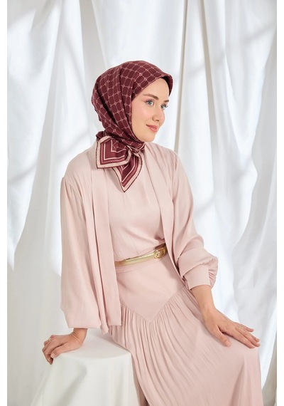 Silk Home %100 Twill İpek Eşarp S539 Bordo