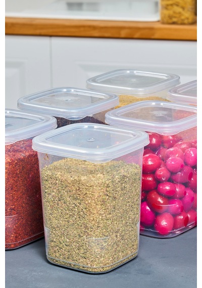 10 Adet 20 Parça Etiketli Kendinden Kapaklı Erzak Dondurucu Baharat Saklama Kabı Seti 1,15 Litre Pla Diğer