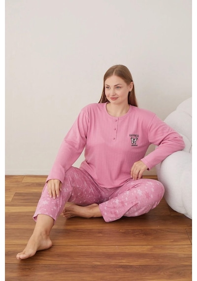 Boyraz Lindros Kadın Pamuklu Düğme Yaka Raporlu İnterlok Battal Pijama Takımı 05110 - 1 Adet Pembe Boyraz Lindros Kadın Pamuklu Düğme Yaka Raporlu İnterlok Battal Pijama Takımı 05110 - 1 Adet Pembe
