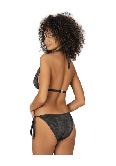 Endeep Kadın Siyah Simli Yarım Dolgulu Bikini Takımı-siyah Siyah