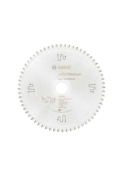 Bosch Best Serisi Hassas Kesim Çoklu Malzeme için Daire Testere Bıçağı 216*30 mm 64 Diş 2608642097