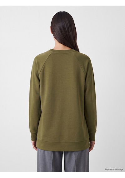 LC Waikiki Lc Waıkıkı Haki Soft Touch Oversize Kadın Sweatshirt