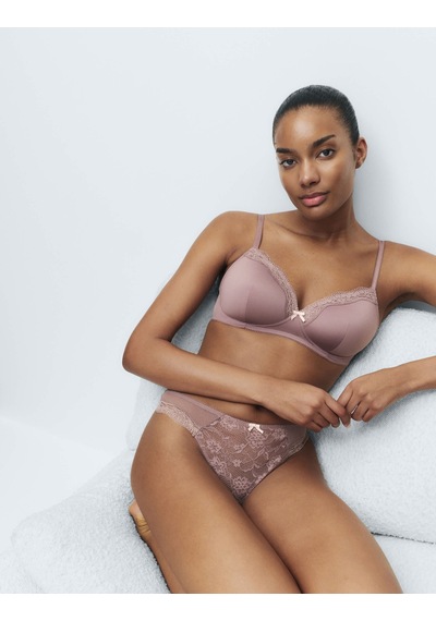 Marks & Spencer Jasmine Dantelli Desteksiz Full Cup Sütyen T33003008 Kahverengi