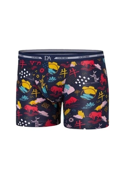 Doreanse Erkek Memox Baskılı Modal Normal Paça Renkli Boxer 1849 (525297869) Çok Renkli
