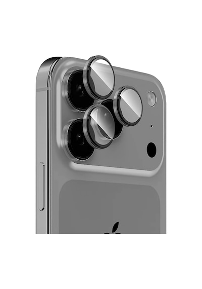 Apple Uyumlu iPad iPhone 17 Pro Zore Mikro Kamera Lens Koruyucu Gri