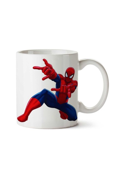 Spider Man Örümcek Adam İki Tarafı Baskılı Kupa Bardak Çok Renkli