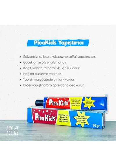 Pica Kids Solventsiz Su Bazlı Yapıştırıcı 90 Gr - Sedko