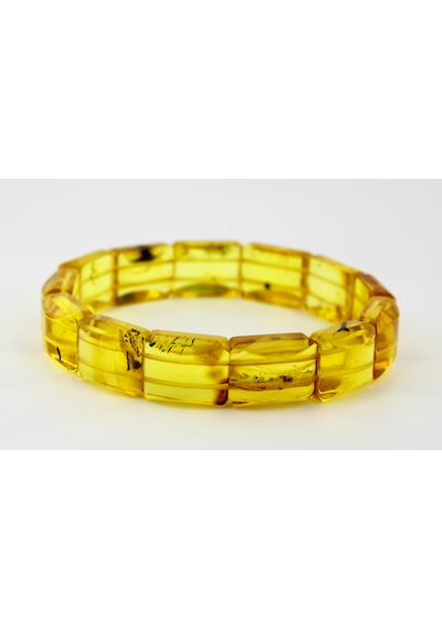 Kehribar Bileklik Fosilli Roleks Özel Tasarım Ambergold Blk23-51 Çok Renkli