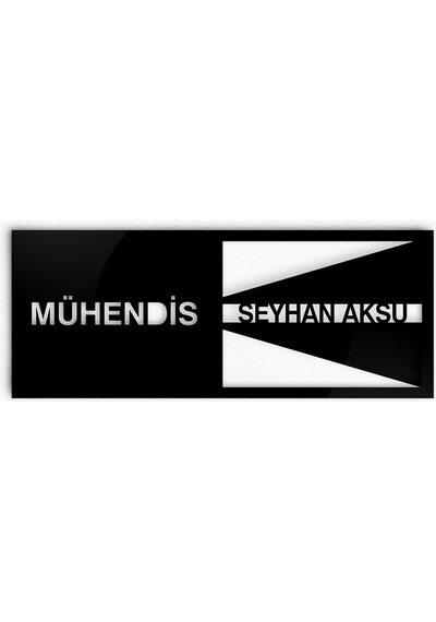 Kişiye Özel Mühendis Duvar & Kapı İsimliği model 2