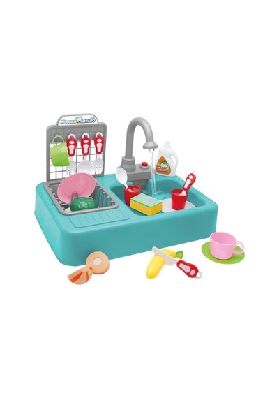 7010 Modern Lavabo Pilli Çeşmeli Mutfak 25 Prç Pembe