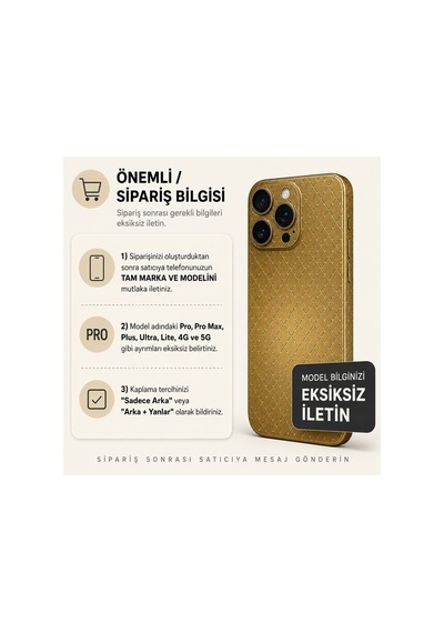 Altın Örgü Tüm Telefon Modellerine Uyumlu Kaplama- Sipariş Sonrası Marka Ve Modelinizi İletiniz