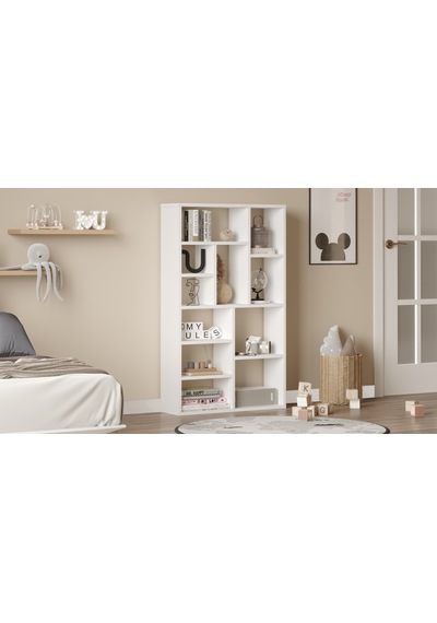 Robin Home Oscar Kitaplık 124cm Beyaz