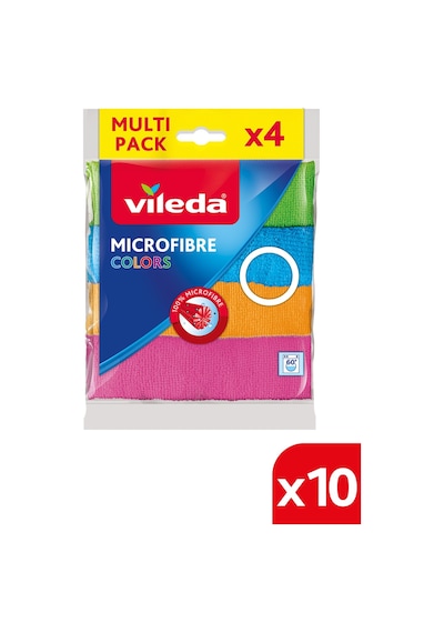 Vileda %100 Mikrofiber Colors Temizlik Bezi 10 x 4'lü