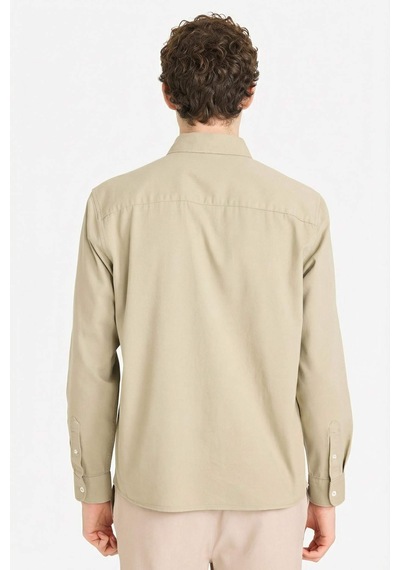 Defacto Regular Fit Gabardin Gömlek F1261ax26spkh404 Haki-kh404