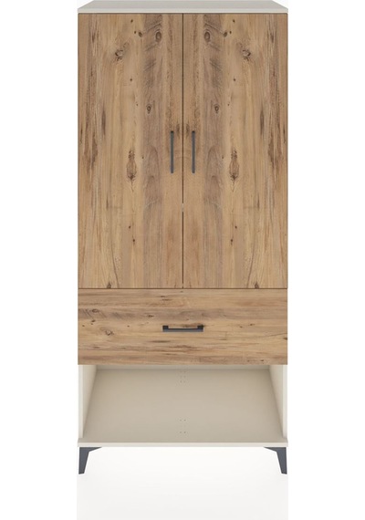 Hyperion Dolap 2 Raflı Tek Çekmeceli Tek Askılı 88x44x195 Aytaşı-çam Aytası