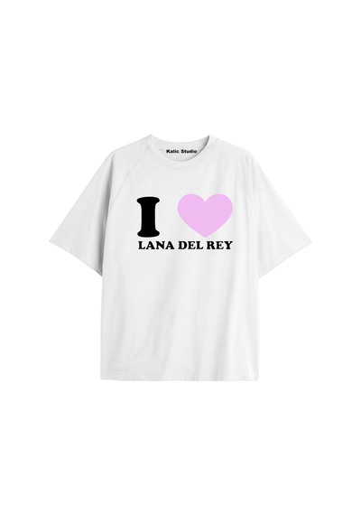 Kalic Studio Lana Del Rey Oversize T-shirt Kod38 Beyaz-38