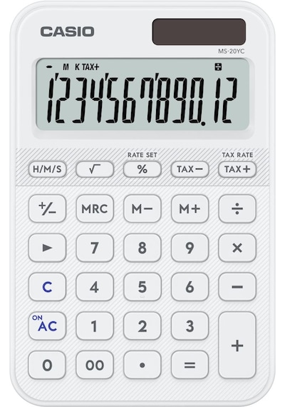Casio Ms-20yc-we-w-dp Hesap Makinesi Desktop Gri - Siyah