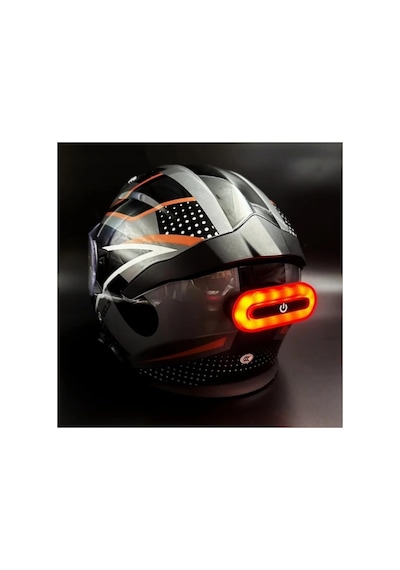 Kask Arkası Uyarı Led Işığı - Kask Ledi - Gece Kask Ledi Çok Renkli