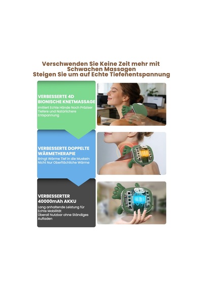 Masaj Aleti, Isıtmalı 4d Boyun Masaj Aleti, Usb Elektrikli Boyun Masaj Aleti 3 Mod Ve 2 Isı Seviyesi, Ev, Ofis Ve Seyahat İçin Taşınabilir Boyun Ve Omuz Shiatsu Masaj Aleti Nane Yeşili Masaj Aleti, Isıtmalı 4d Boyun Masaj Aleti, Usb Elektrikli Boyun Masaj Aleti 3 Mod Ve 2 Isı Seviyesi, Ev, Ofis Ve Seyahat İçin Taşınabilir Boyun Ve Omuz Shiatsu Masaj Aleti Nane Yeşili
