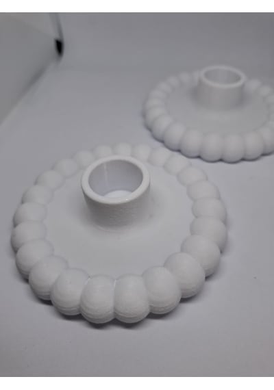 Bubble Şamdan -10cm Beyaz