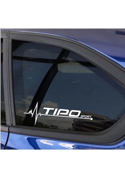 Oto Sticker Tipo Nabız Kalp Atışı Sticker 2 Adet