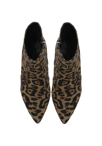 Butigo 24k-526 4pr Leopar Kadın Topuklu Bot 000000000102025499 Kahverengi
