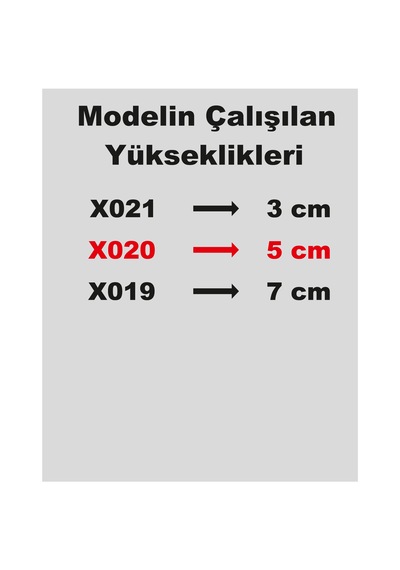 Stencil Harf Boyama Şablonu X020 Harf Yüksekliği 5 Cm