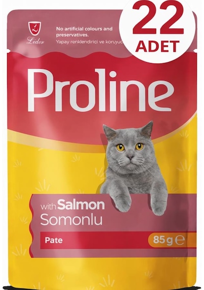 Proline Pouch Somonlu Yaş Kedi Mama 22 X 85 Gr