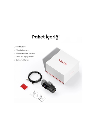 Viofo Rtc420 A329 Ve A329s Serisi İle Uyumlu Sony Starvıs 2 Sensörlü 2k Telefoto Kamera